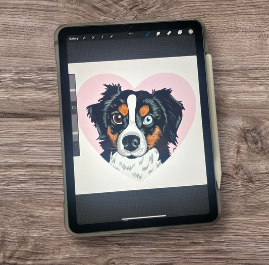 5 x 5 Custom Pet Portrait - Framed Print